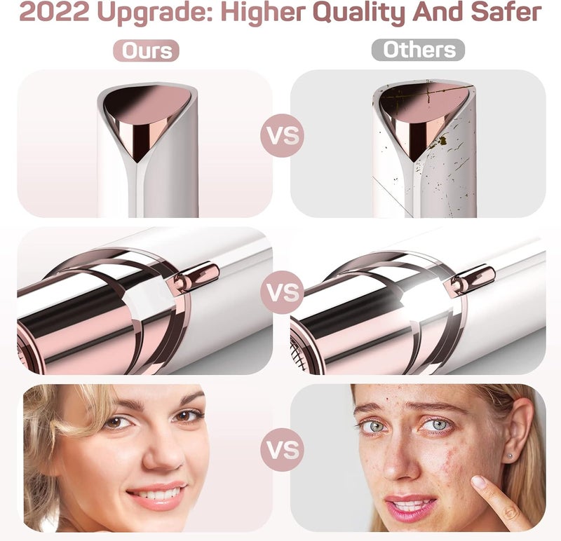 gurelax Facial Hair Removal for Women, Facial Hair Remover, Hair Removal Device for Peach Fuzz, Chin, Upper Lip, with Flannel Bag - Image 4